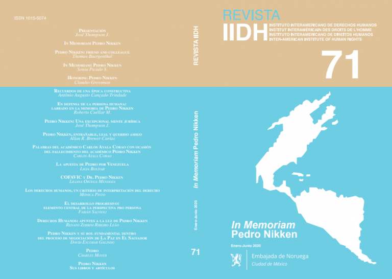 Revista IDH 71. In Memoriam Pedro Nikken